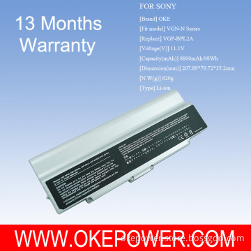 Laptop Battery For Sony Vgn-N Series 8800mah/98wh